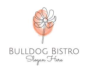 Nature Watercolor Flower logo design