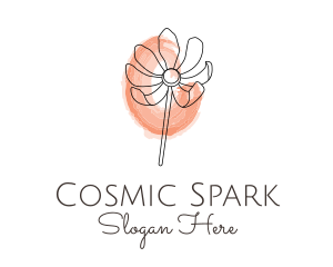 Nature Watercolor Flower logo design