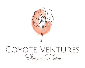 Nature Watercolor Flower logo design