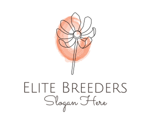 Nature Watercolor Flower logo design