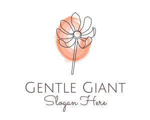 Nature Watercolor Flower logo design