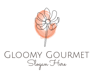 Nature Watercolor Flower logo design