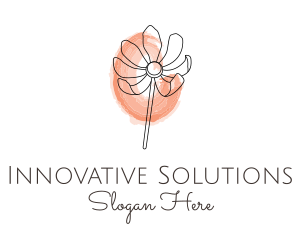 Nature Watercolor Flower logo design