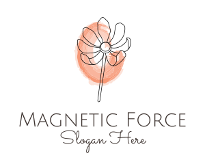 Nature Watercolor Flower logo design