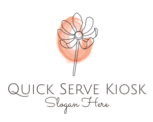 Nature Watercolor Flower logo design