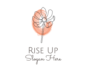 Nature Watercolor Flower logo design