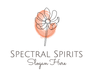 Nature Watercolor Flower logo design