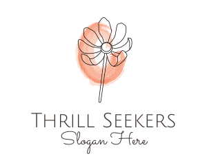 Nature Watercolor Flower logo design