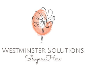 Nature Watercolor Flower logo design