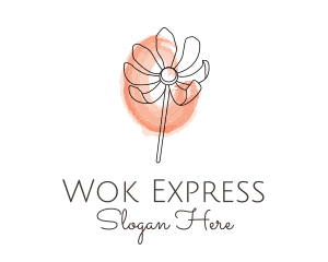 Nature Watercolor Flower logo design