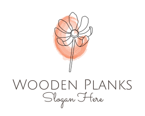 Nature Watercolor Flower logo design