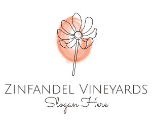 Nature Watercolor Flower logo design