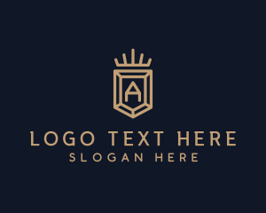 Deluxe - Royal Gem Crown Letter A logo design