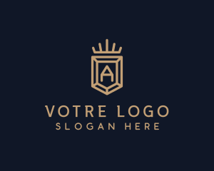 Luxe - Royal Gem Crown Letter A logo design
