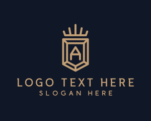Deluxe - Royal Gem Crown Letter A logo design