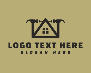 Residential - Home Property Hammer logo design