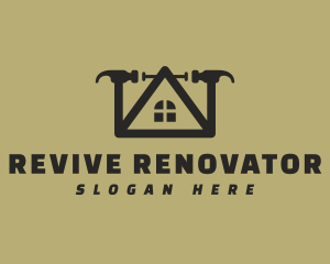 Renovator - Home Property Hammer logo design