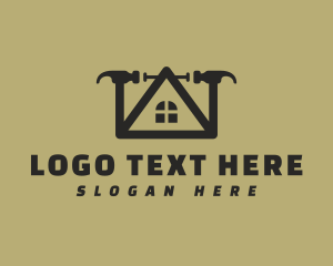 Roof - Home Property Hammer logo design