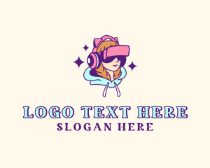 Gaming - Virtual Game Girl logo design