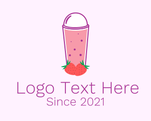 Drink - Strawberry Smoothie Drink logo design