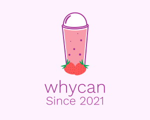 Juice Stand - Strawberry Smoothie Drink logo design