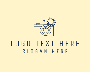 Camera Lens - Minimalist Camera Photography logo design