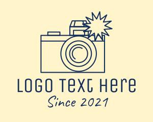 Flash - Minimalist Vintage Camera Photographer logo design