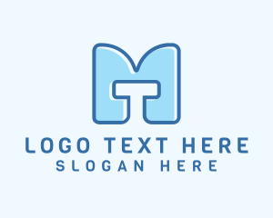 Letter Mt - Blue Hygiene Letter MT logo design