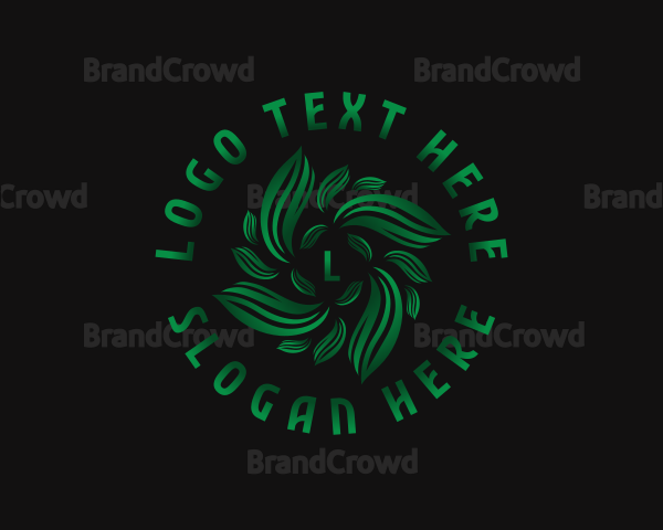 Leaves Wreath Plant Logo