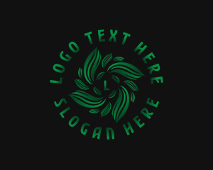 Eco - Leaves Wreath Plant logo design