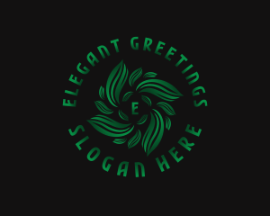 Leaves Wreath Plant logo design