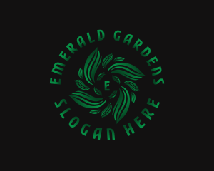 Leaves Wreath Plant logo design