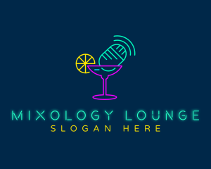 Cocktail - Neon Cocktail Podcast logo design