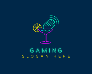 Podcast - Neon Cocktail Podcast logo design