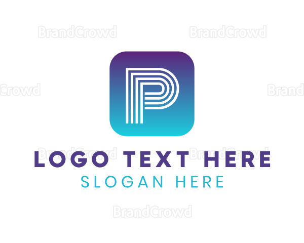Letter P App Logo
