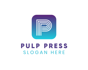 Letter P App logo design