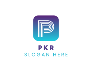 Letter P App logo design