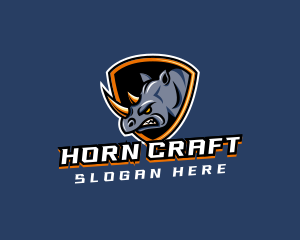 Horn - Rhinoceros Horn Gaming logo design