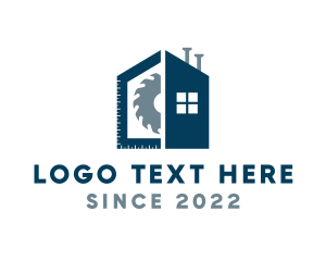 Construction Nail - House Builder Tools logo design
