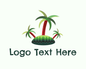 Island - Tropical Island Trees logo design