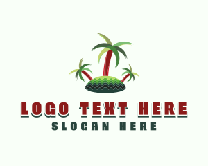 Enjoy - Tropical Island Trees logo design