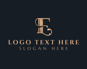 Letter E - Luxury Vintage Boutique logo design