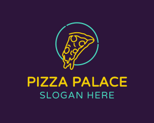 Pizza - Neon Cheese Pizza logo design