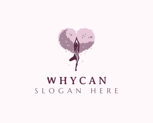 Yogi - Woman Heart Tree logo design