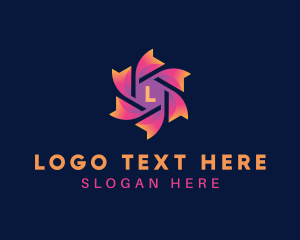 Technology - Creative Flower Startup logo design
