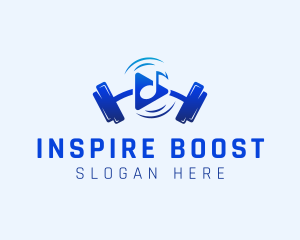 Music Fitness Motivation logo design