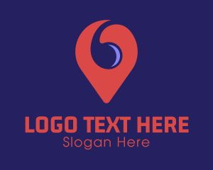 Navigation - Spiral Location Pin logo design