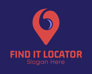 Spiral Location Pin logo design