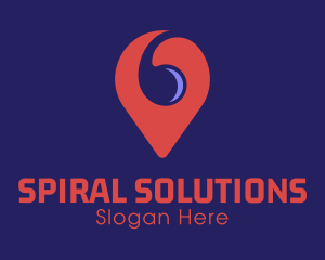 Spiral - Spiral Location Pin logo design