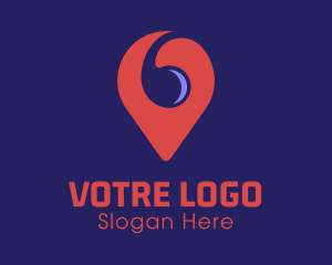 Mobile Application - Spiral Location Pin logo design